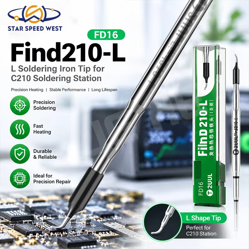 C210 Precision Soldering Station - 2UUL FD16 Find210-L Soldering Iron Tip