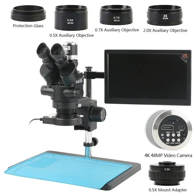 Simul Focal Trinocular Stereo  - Trinocular Stereo Microscope 7X-45X ulasan dan harga