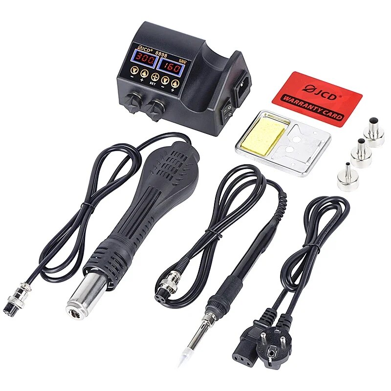 JCD 2 in 1 750W Soldering Stat - 2 In 1 Soldering Rework Station 750W ulasan dan harga