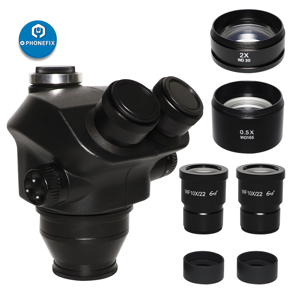 2020 Black 3.5X-90X 7X-45X Tri - Trinocular Stereo Microscope 7X-45X ulasan dan harga