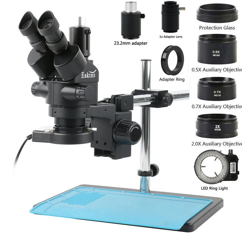 3.5X 7X 45X 90X Industrial Lab - Trinocular Stereo Microscope 7X-45X ulasan dan harga