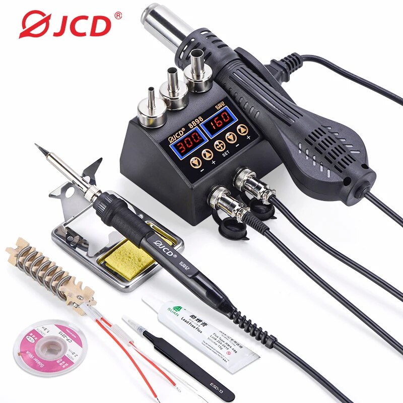 JCD 8898 Soldering Station 750 - 2 In 1 Soldering Rework Station 750W ulasan dan harga