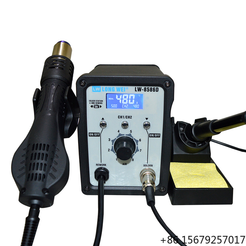 LW-8586D 2 in 1 750W Hot Air G - 2 In 1 Soldering Rework Station 750W ulasan dan harga