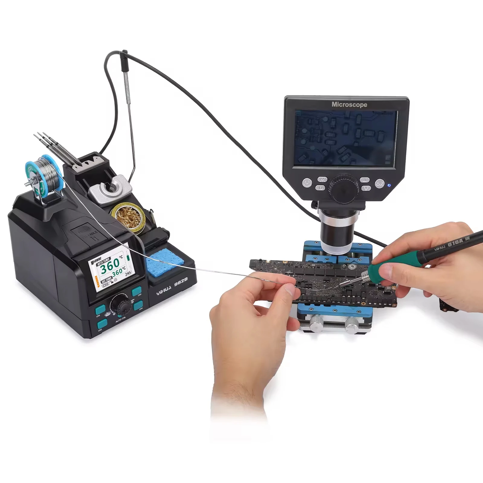 982D Digital Rapid Heating Sol - C210 Precision Soldering Station ulasan dan harga