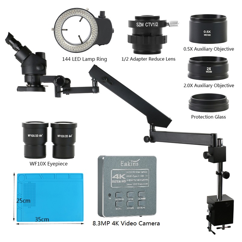 Simul Focal Zoom 3.5X-90X Arti - Trinocular Stereo Microscope 7X-45X ulasan dan harga