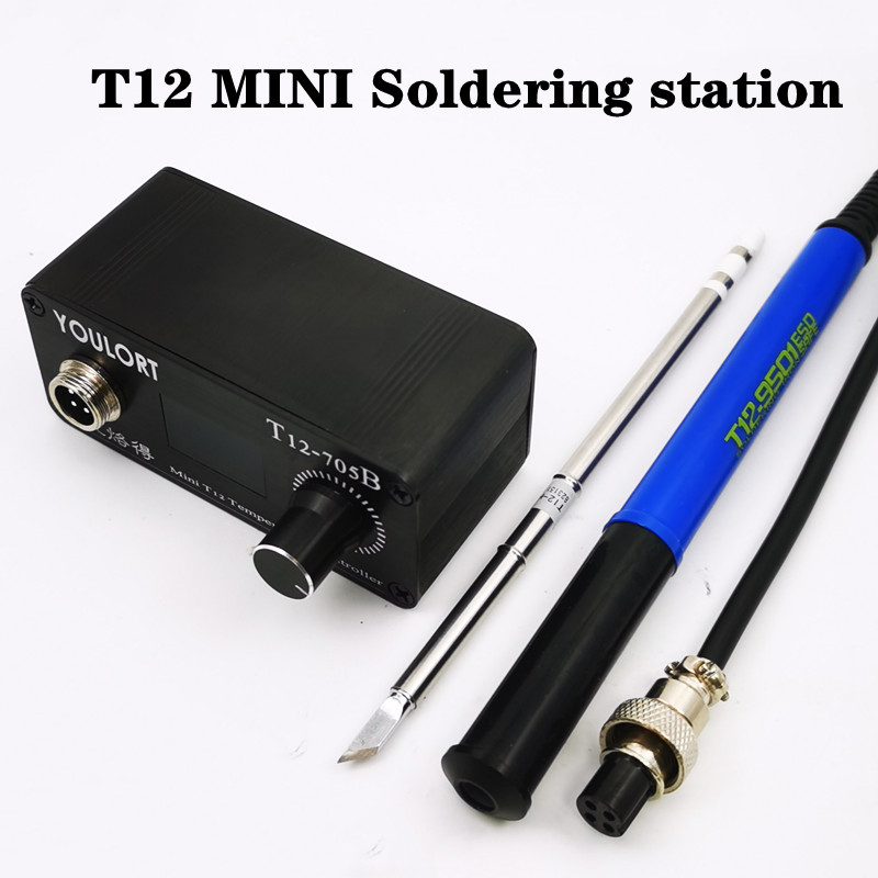 MINI T12-705B Soldering Iron s - T12 Soldering Station Oled ulasan dan harga