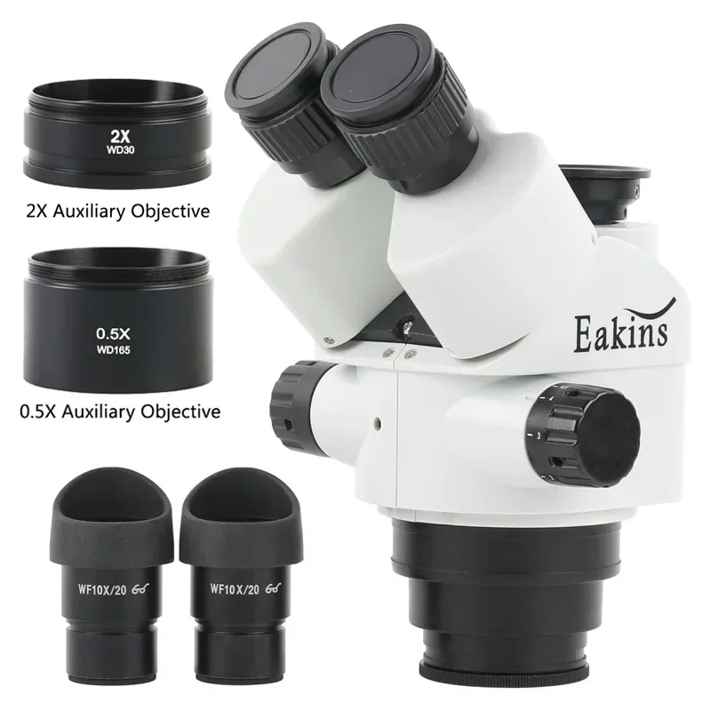 Black 3.5X 90X 7X-45X Simul-Fo - Trinocular Stereo Microscope 7X-45X ulasan dan harga