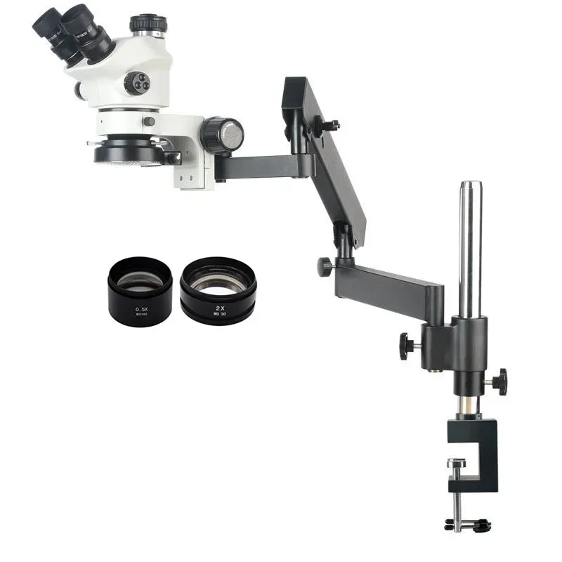 2026 New 3.5X-100X Flexible Ar - Articulating Arm Boom Stand Microscope ulasan dan harga