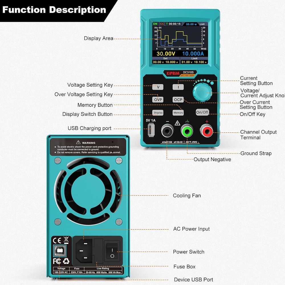 DC Power Supply, 0-30V 0-10A A - High Precision Dc Power Supply 30V 10A ulasan dan harga