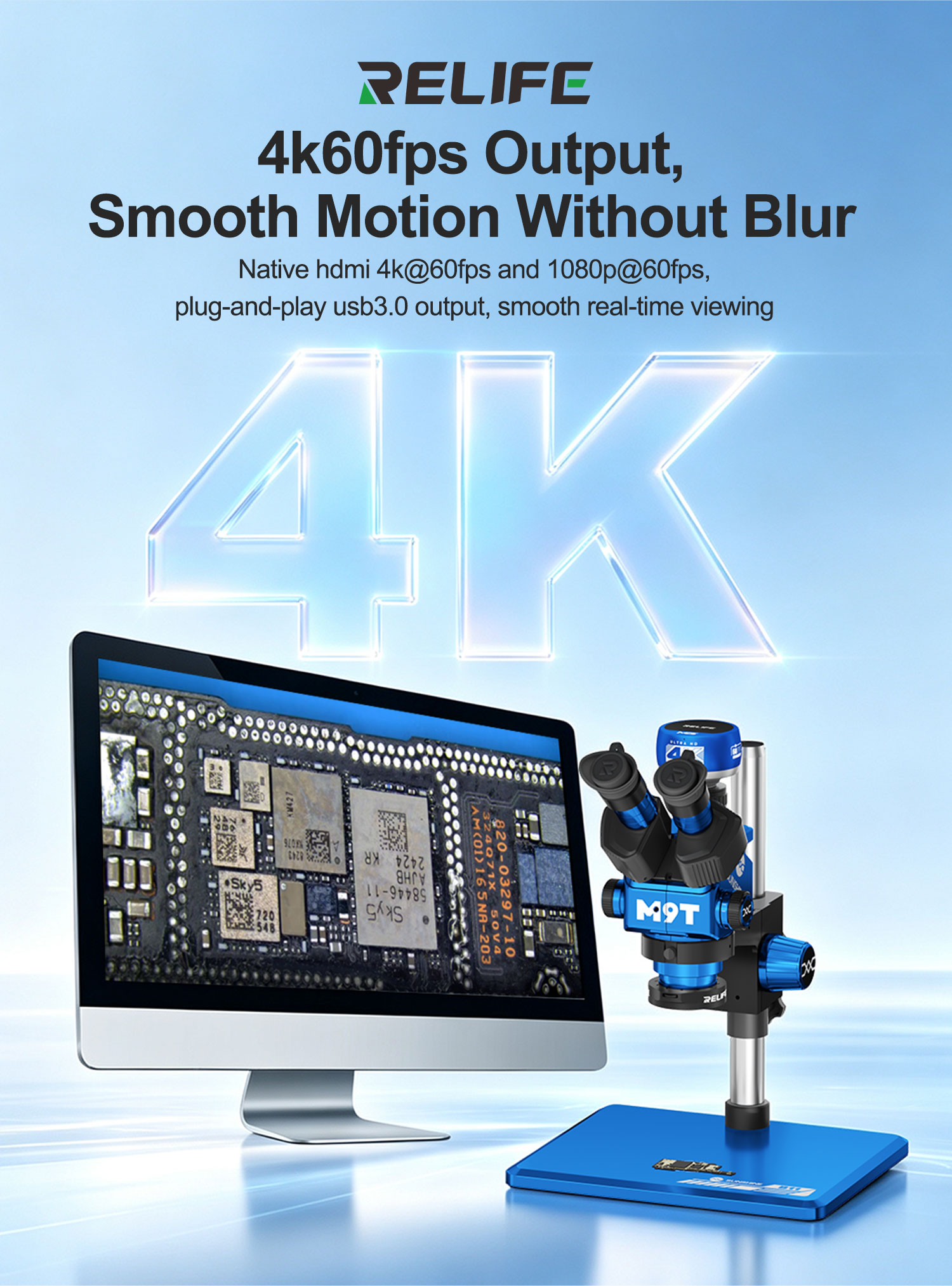 RELIFE MC5 4K 60FPS Microscope - 4K Microscope Camera Sony Sensor ulasan dan harga