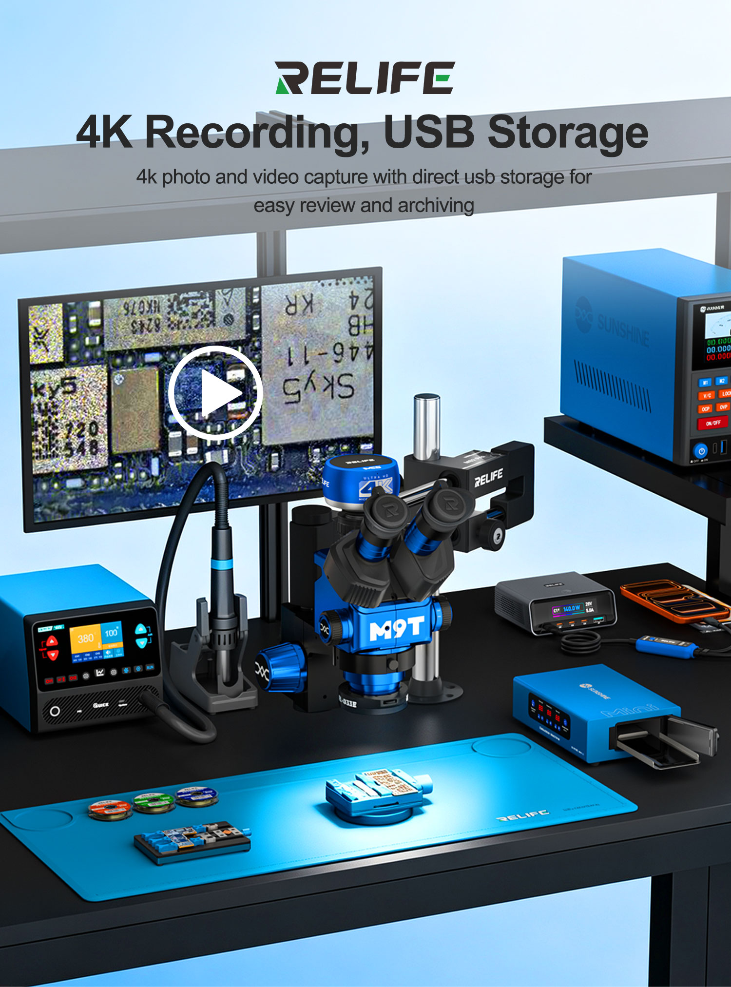 RELIFE MC5 4K 60FPS Microscope - 4K Microscope Camera Sony Sensor ulasan dan harga