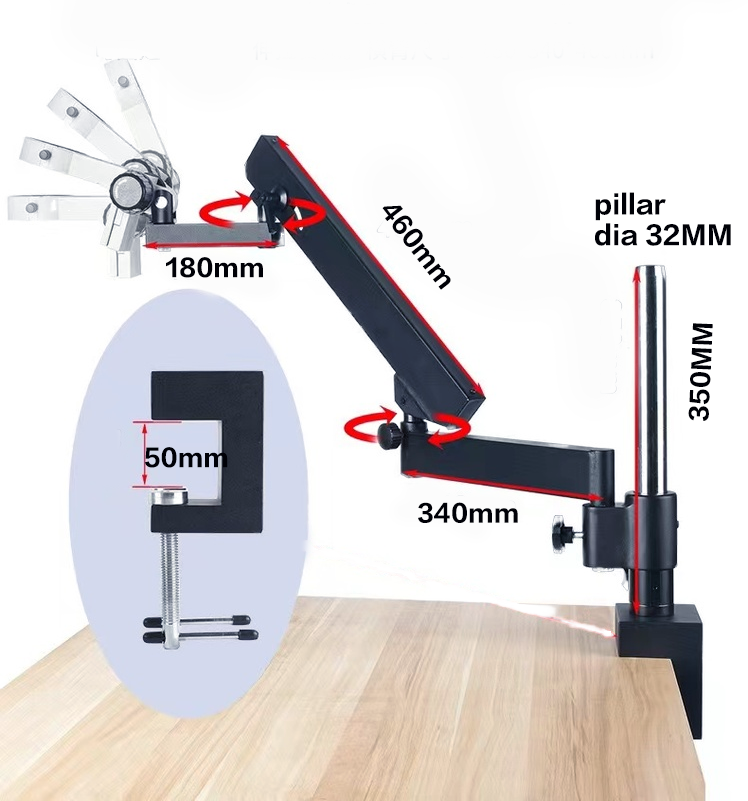 Flexible Articulated Arm Large - Articulating Arm Boom Stand Microscope ulasan dan harga