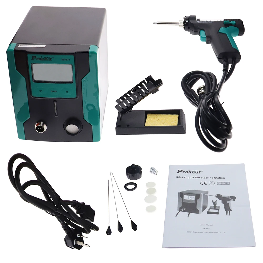 SS-331 LCD Digital Electric De - Desoldering Pump Electric Vacuum Station ulasan dan harga