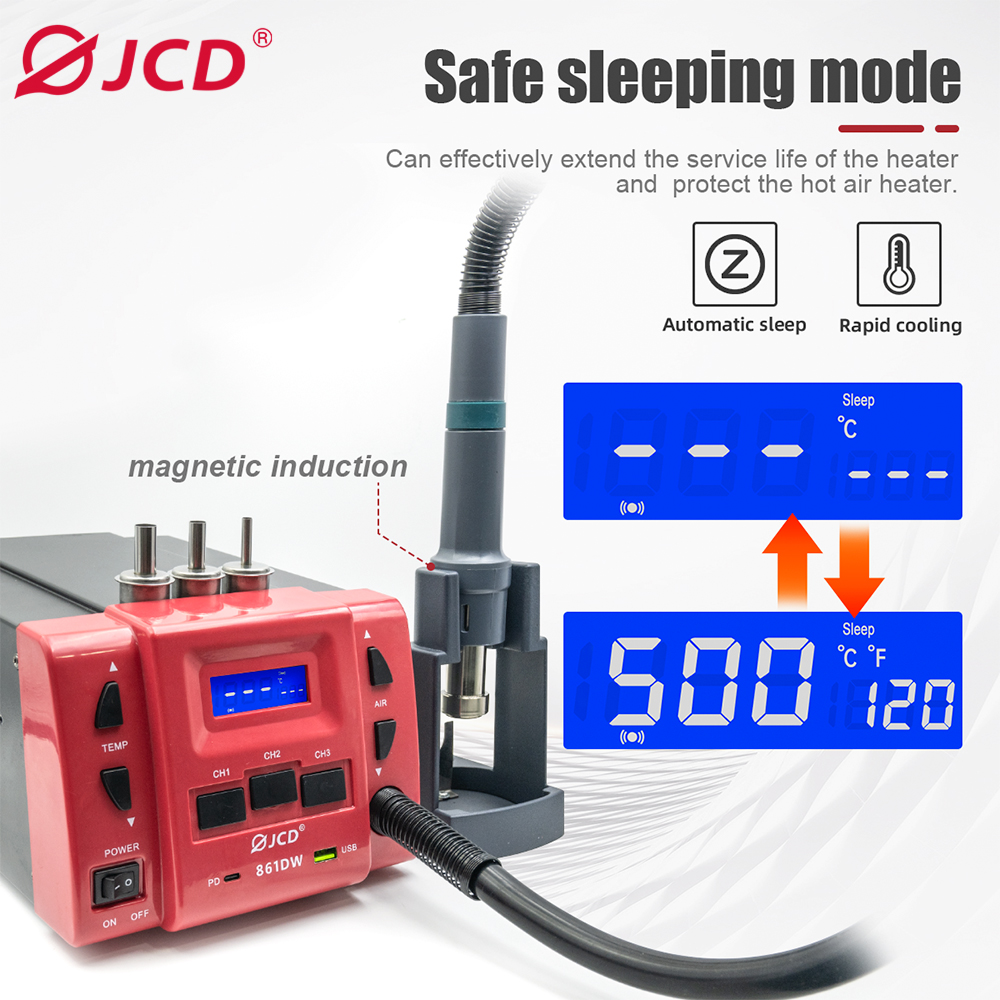 JCD 861DW Hot Air Gun 1000W Hi - Hot Air Rework Station 861Dw ulasan dan harga