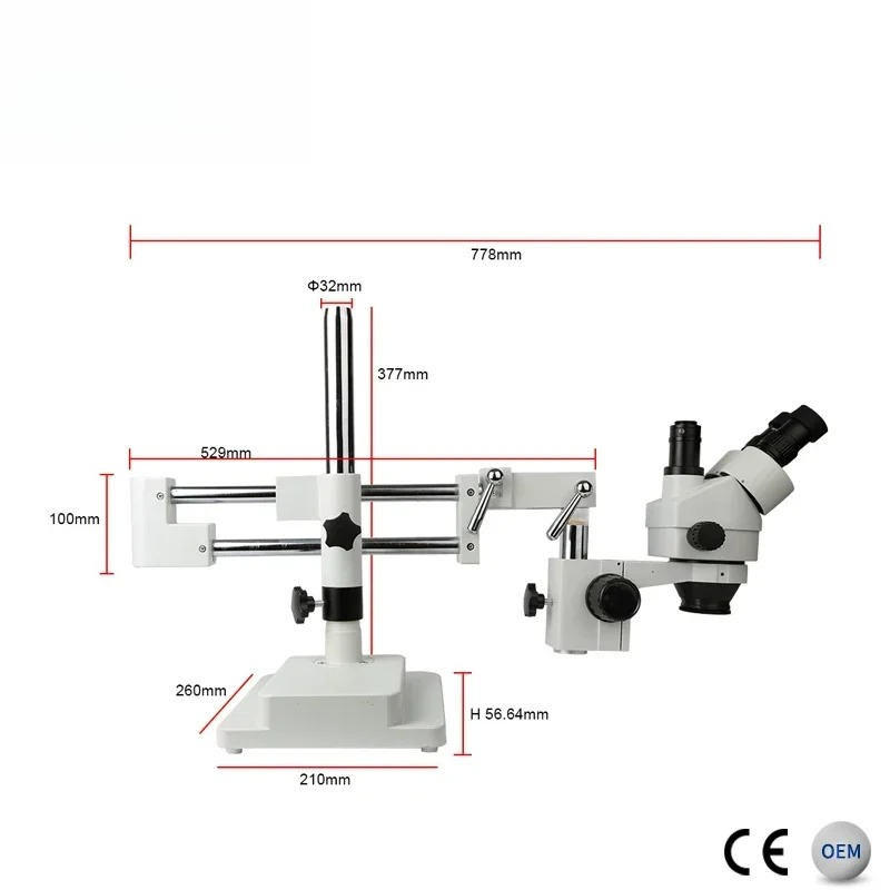 2026/Kaisi 7X-45X Zoom Electro - Trinocular Stereo Microscope 7X-45X ulasan dan harga