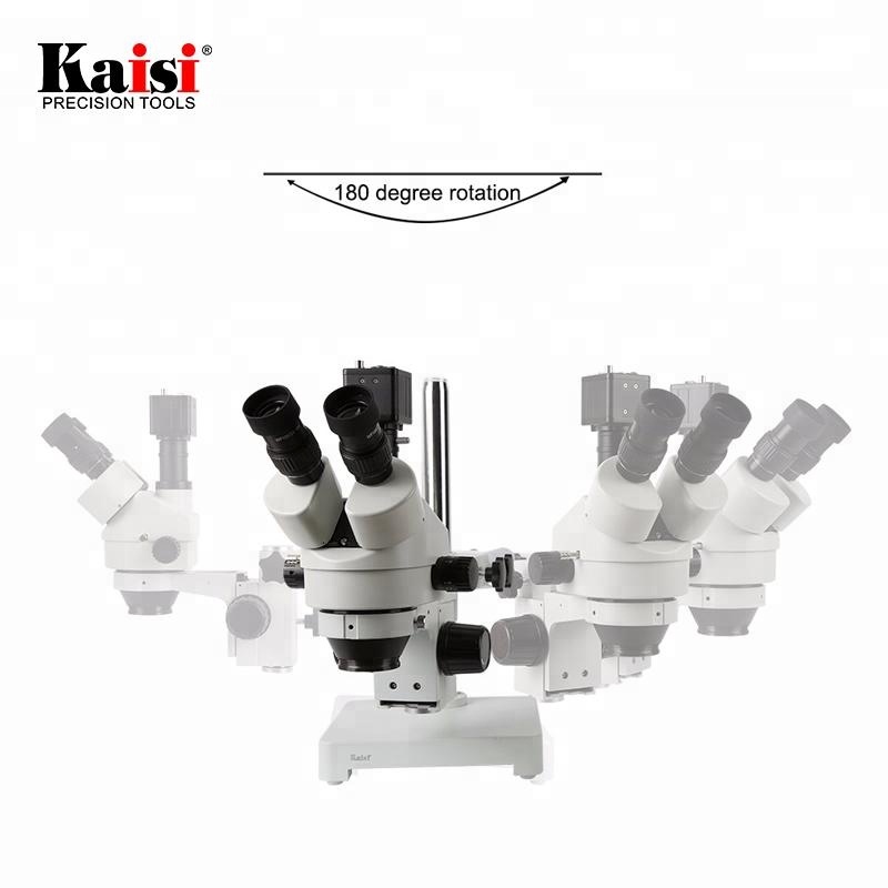 Kaisi 7X-45X Digital Zoom PCB  - Trinocular Stereo Microscope 7X-45X ulasan dan harga