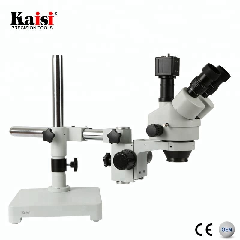 Kaisi 7X-45X Digital Zoom PCB  - Trinocular Stereo Microscope 7X-45X ulasan dan harga