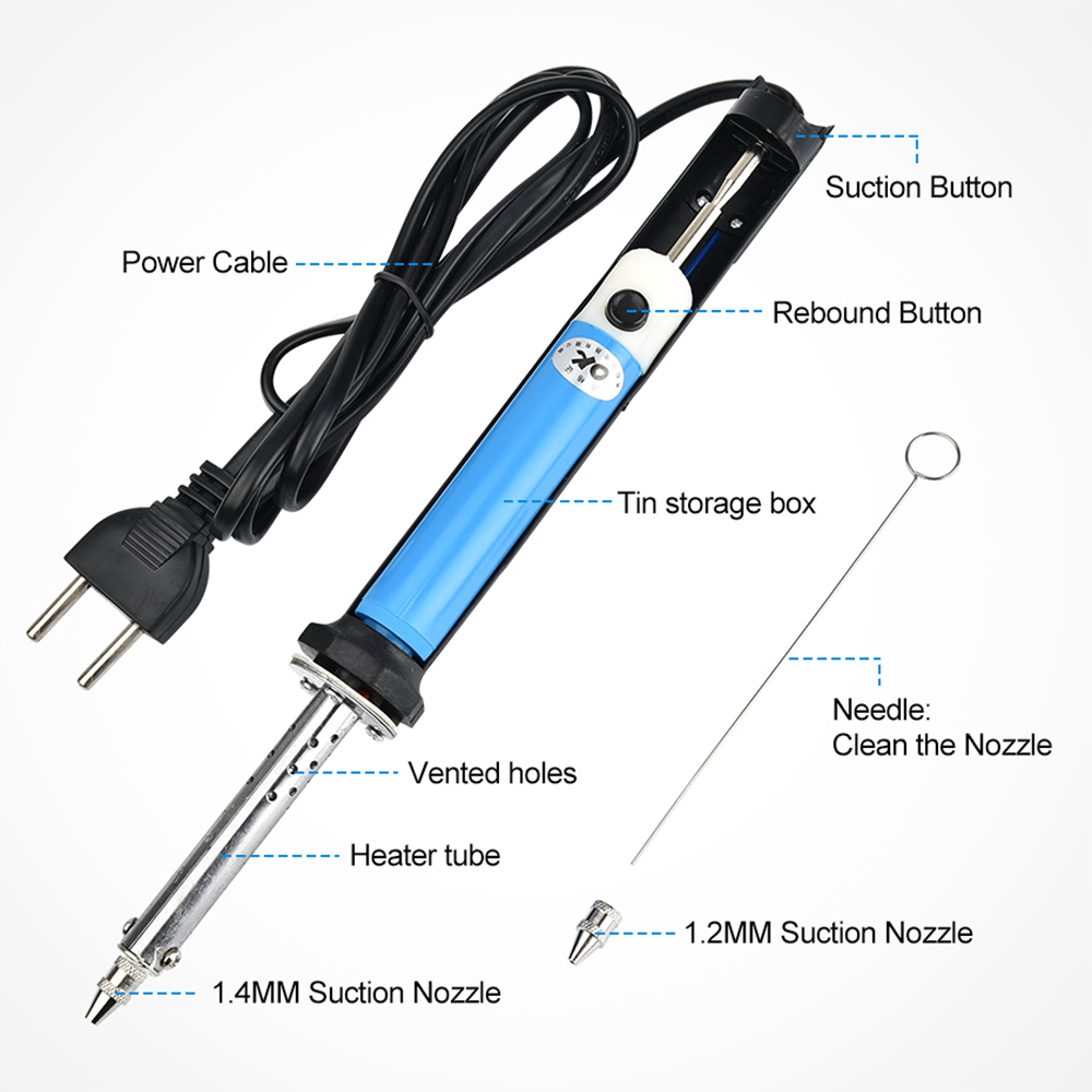 AC 110V/220V Electric Desolder - Desoldering Pump Electric Vacuum Station ulasan dan harga
