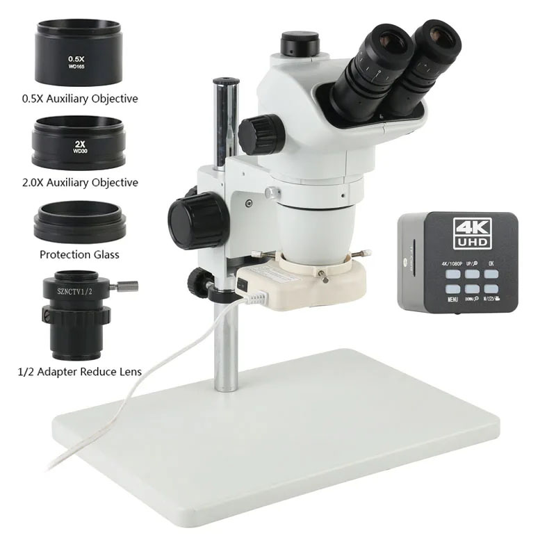 6.7X45X 3.5X Simul-Focal Trino - Simul-Focal Industrial Microscope 4K Hdmi ulasan dan harga